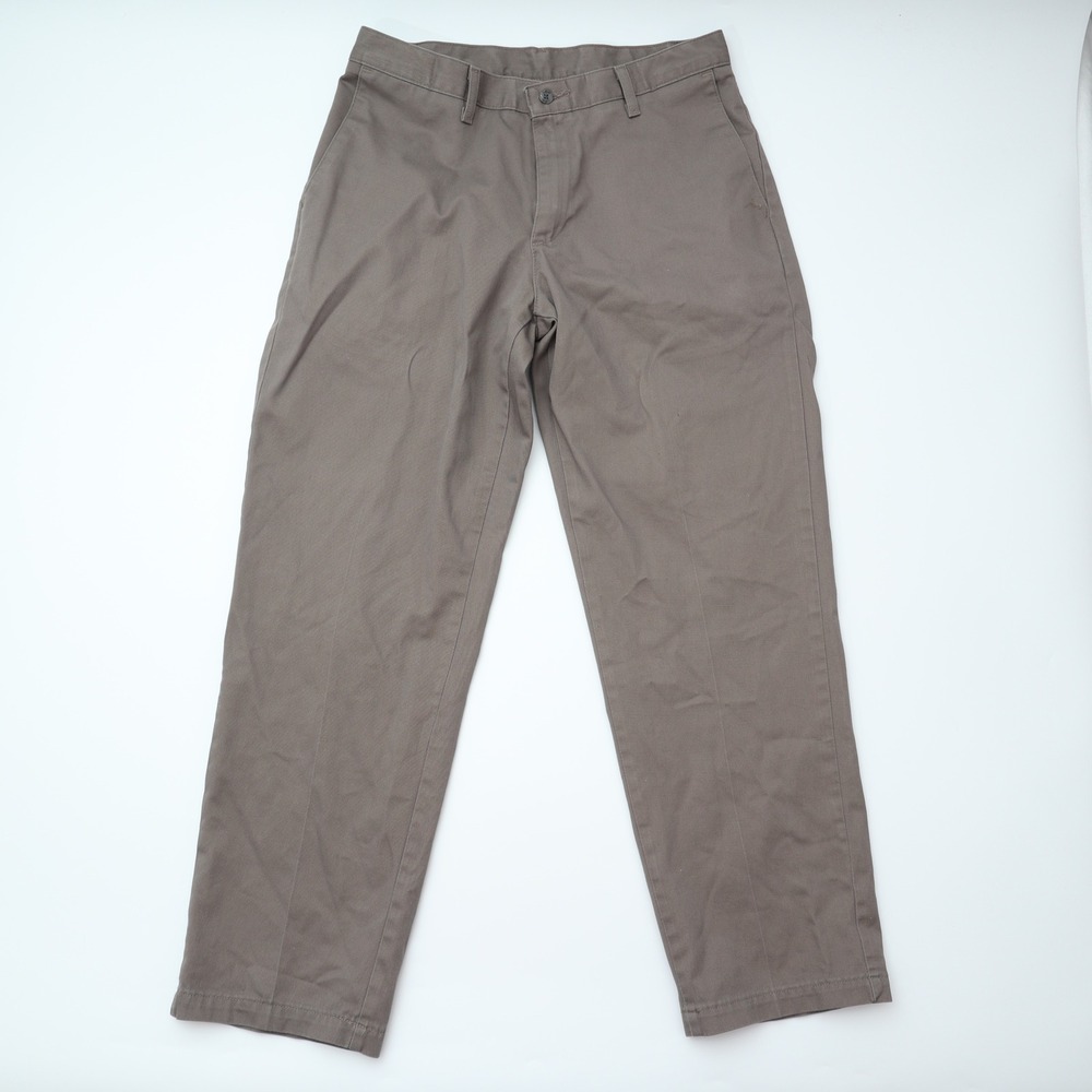 Lee Men's Brown Cotton Straight Leg Casual Dress Pants Size 33x30